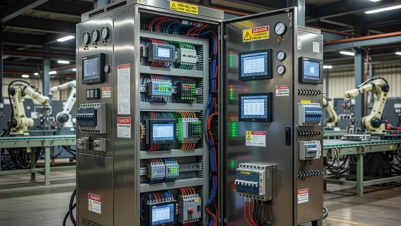 PLC & Automation Control Panel for Industrial Manufacturing