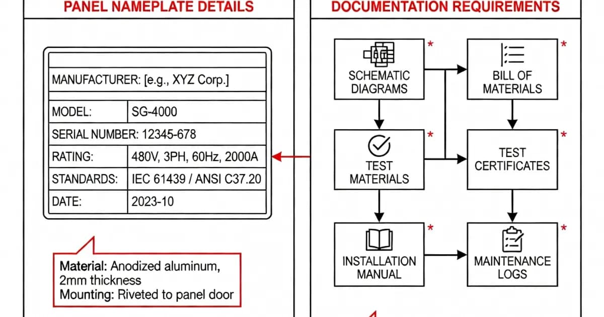 Panel Nameplate and Documentation Requirements